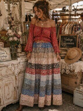 Patchwork Prairie Skirt-One Size-One Size-One Size